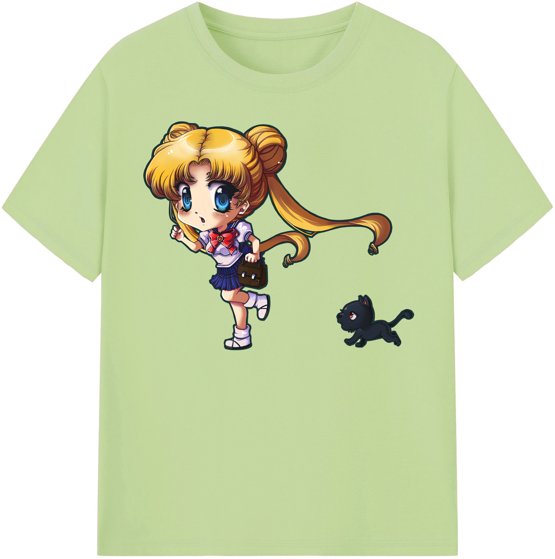 （画像用） 美少女戦士セーラームーン 愛野 美奈子 あいの みなこ Sailor Moon Aino Minako 綿100％半袖Tシャツ（フロントプリント）